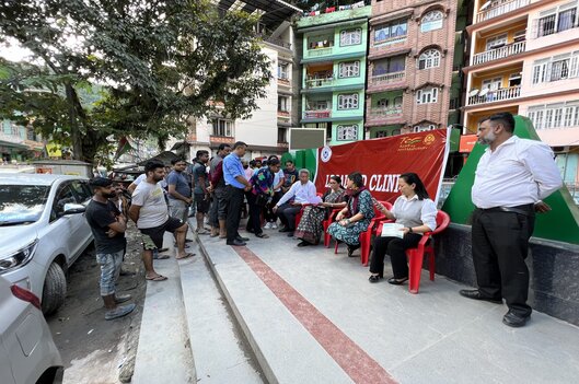 Legal Aid Clinic set-up at Singtam Bazaar for the persons affected by the flash floods