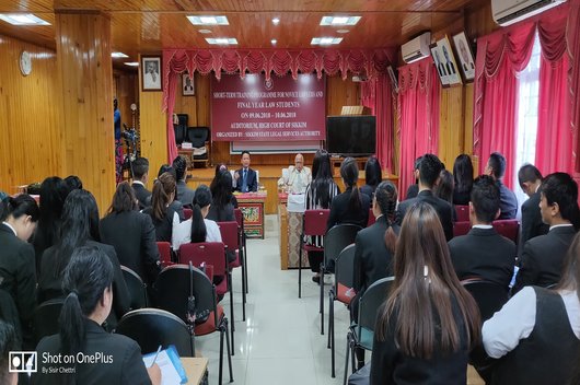 Short-term Training Programme for Novice Lawyers & Final year students held on 09.06.2018-10.06.2018 at Auditorium, High Court of Sikkim. 
