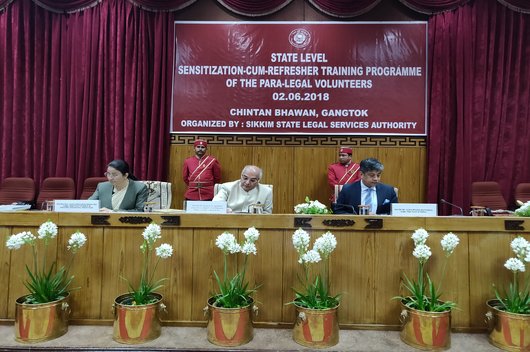 State Level Sensitization-cum-Refresher Training Programme of the Para-Legal Volunteers held on 02.06.2018 at Chintan Bhawan, Gangtok