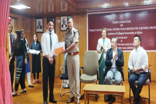Debate Competition on Penalty Or Rehabilitation: Options To Be Exercised For Substance Abusers for the Students Of Colleges/Universities of Sikkim, on 5th August, 2019 at the Auditorium of the Honble High Court of Sikkim.