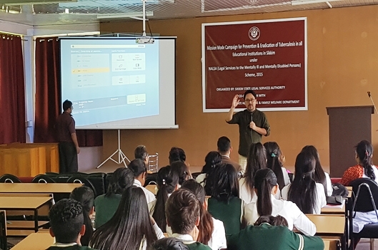 Mission Mode Campaign for Prevention & Eradication of Tuberculosis in all Educatonal Institutions in Sikkim held on 27.08.2019 at Nar Bahadur Bhandari Degree College, Tadong