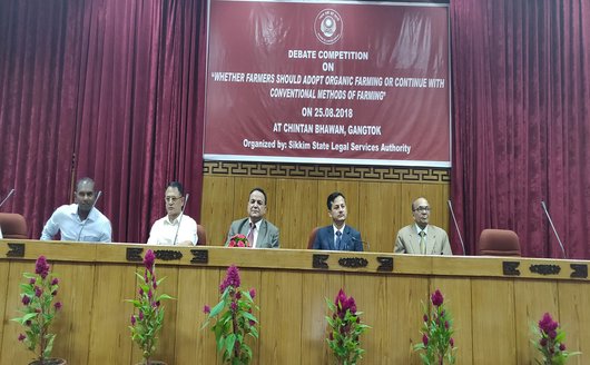 DEBATE COMPETITION ON 'WHETHER FARMERS SHOULD ADOPT ORGANIC FARMING OR CONTINUE WITH CONVENTIONAL METHODS OF FARMING' ON  25th AUGUST, 2018 AT CHINTAN BHAWAN, GANGTOK