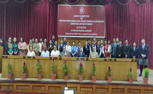 DEBATE COMPETITION ON 'WHETHER FARMERS SHOULD ADOPT ORGANIC FARMING OR CONTINUE WITH CONVENTIONAL METHODS OF FARMING' ON  25th AUGUST, 2018 AT CHINTAN BHAWAN, GANGTOK