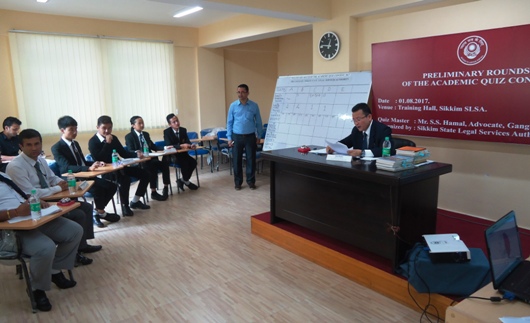 Preliminary Rounds of the Academic Quiz Contest held on 1st August, 2017 at Sikkim SLSA