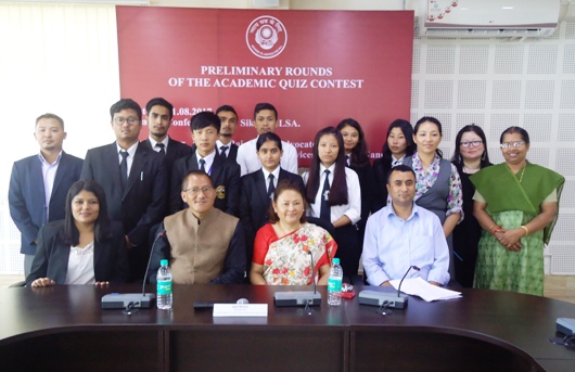 Preliminary Rounds of the Academic Quiz Contest held on 1st August, 2017 at Sikkim SLSA
