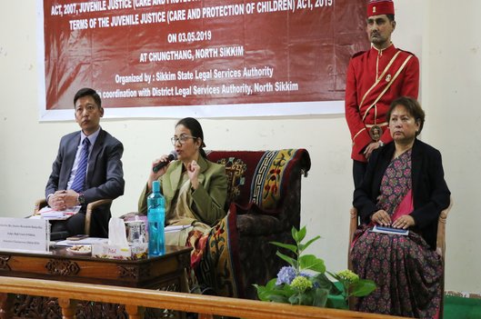 Awareness/Sensitization programme on Protection of Children from Sexual Offences Act, 2012, Protection of Women from Domestic Violence Act, 2005, Maintenance and Welfare of Parents and Senior Citizens Act, 2007, Juvenile Justice (Care and Protection of Children) Act, 2015 and Adoption in terms of the Juvenile Justice (Care and Protection of Children) Act, 2015 held on 03rd May, 2019 at Chungthang, North Sikkim