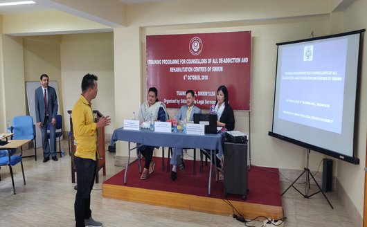 Training Programme for Counsellors of all De-Addiction and Rehabilitation Centres of Sikkim held on 06.10.2018 at Training Hall, Sikkim SLSA