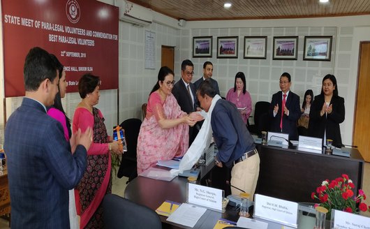 STATE MEET OF PARA-LEGAL VOLUNTEERS AND COMMENDATION FOR BEST PARA-LEGAL VOLUNTEERS HELD ON 22nd SEPTEMBER, 2018 AT CONFERENCE HALL OF SIKKIM SLSA