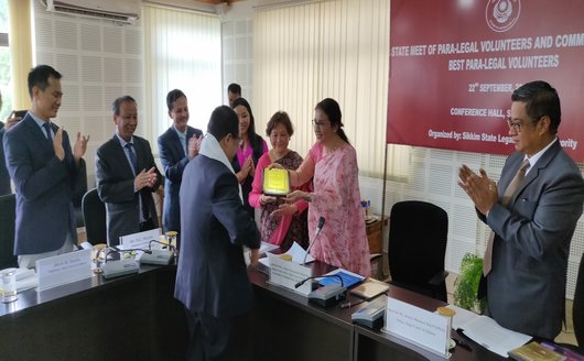 STATE MEET OF PARA-LEGAL VOLUNTEERS AND COMMENDATION FOR BEST PARA-LEGAL VOLUNTEERS HELD ON 22nd SEPTEMBER, 2018 AT CONFERENCE HALL OF SIKKIM SLSA