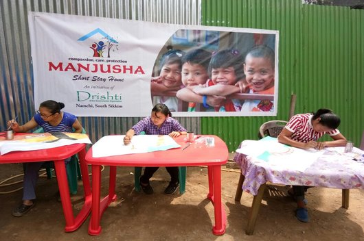 Painting Competition held on 15.04.2018 for the children from underprivileged background residing in Child Care Institutes/Shelter Homes.