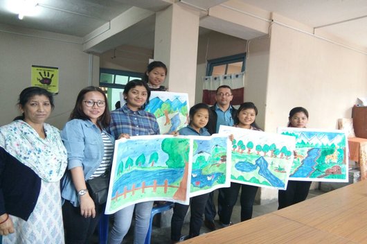 Painting Competition held on 15.04.2018 for the children from underprivileged background residing in Child Care Institutes/Shelter Homes.