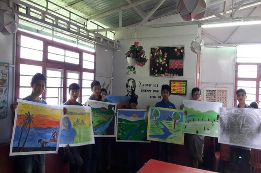 Painting Competition held on 15.04.2018 for the children from underprivileged background residing in Child Care Institutes/Shelter Homes.