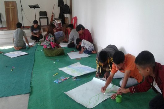 Painting Competition held on 15.04.2018 for the children from underprivileged background residing in Child Care Institutes/Shelter Homes.