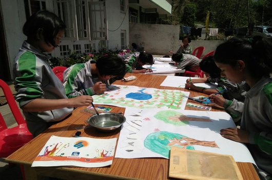 Painting Competition held on 15.04.2018 for the children from underprivileged background residing in Child Care Institutes/Shelter Homes.