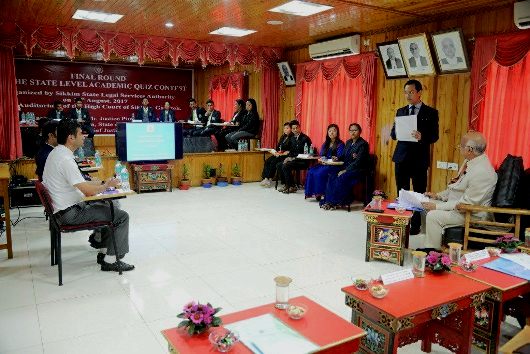 Final Rounds of the Academic Quiz Contest held on 19th August, 2017 at Auditorium, High Court of Sikkim