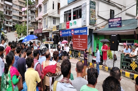 A skit on the subject Child Labour along with the students of the 9th Semester, of Sikkim University, on 3rd September, 2019 at Rangpo Bazaar and with the students of 5th Semester of Sikkim Government Law College, Burtuk on 11th September, 2019 at M.G. Marg, Gangtok.