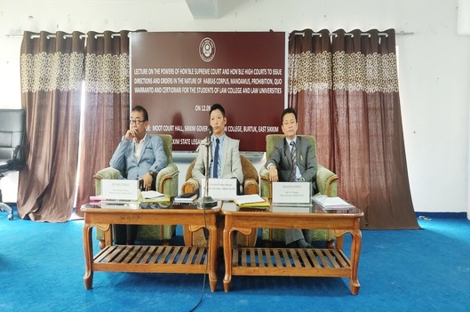 An Awareness Lecture on Powers Of Supreme Court And High Courts To Issue Directions And Orders In The Nature Of  Habeas Corpus, Mandamus, Prohibition, Quo Warranto And Cetiorari held on 12th September, 2019 for the students of Sikkim Government Law College, Burtuk, I.C.F.A.I. University, Sichey  and Sikkim University, Tadong.