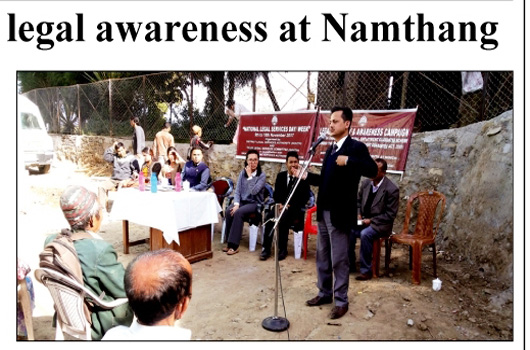 Health Camp, Legal awareness at Namthang, South Sikkim