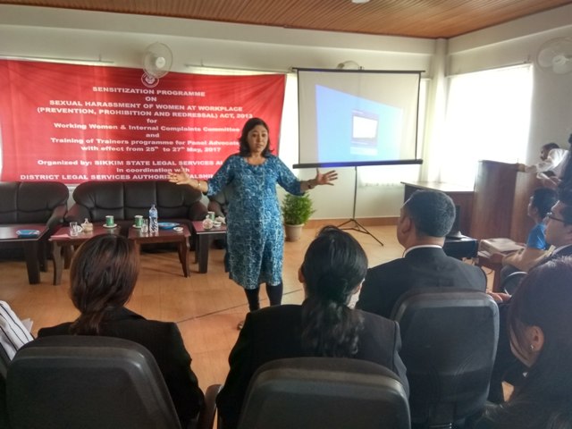 Sensitization Programme on Sexual Harassment of Women at Workplace held at West Sikkim on 25th to 27th May, 2017